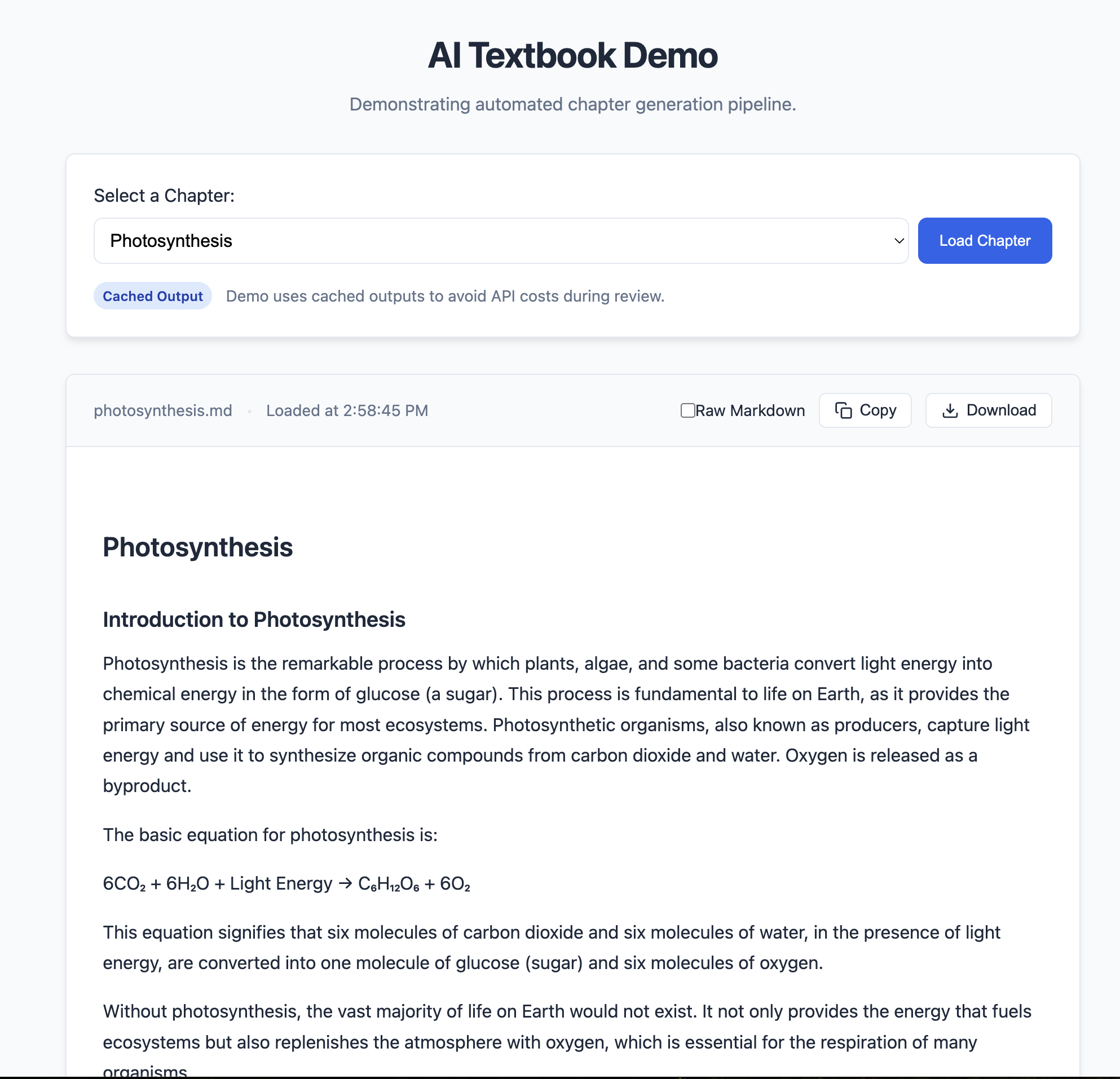 AI Textbook Generation Pipeline